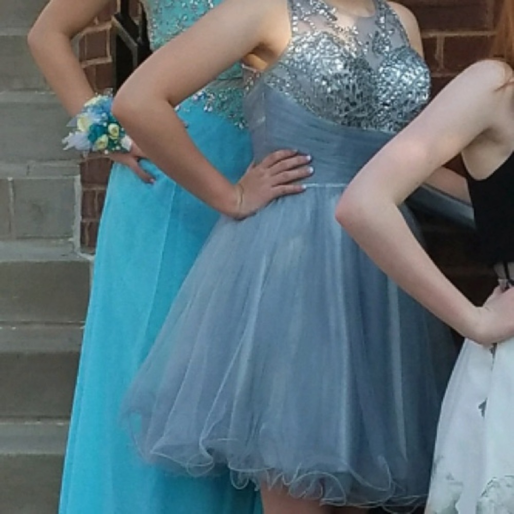 Silver Homecoming or Prom Dress